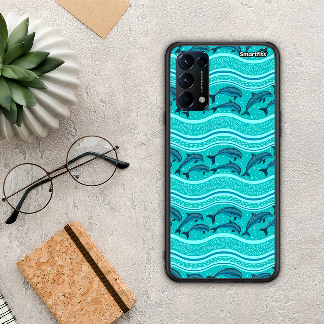 Swimming Dolphins - Oppo Find X3 Lite / Reno 5 5G / Reno 5 4G θήκη