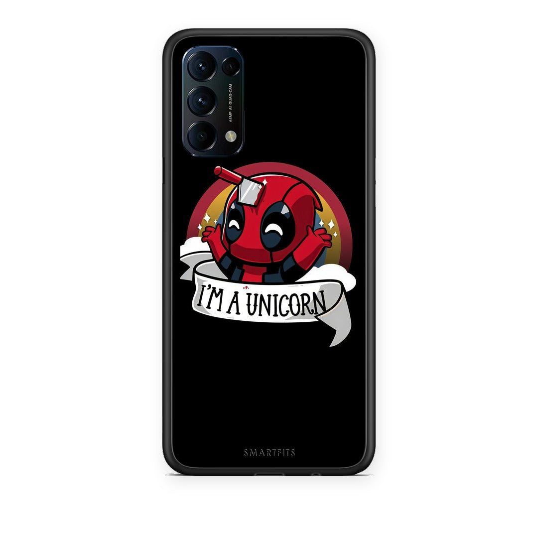 Θήκη Oppo Find X3 Lite / Reno 5 5G / Reno 5 4G Unicorn Deadpool από τη Smartfits με σχέδιο στο πίσω μέρος και μαύρο περίβλημα | Oppo Find X3 Lite / Reno 5 5G / Reno 5 4G Unicorn Deadpool case with colorful back and black bezels