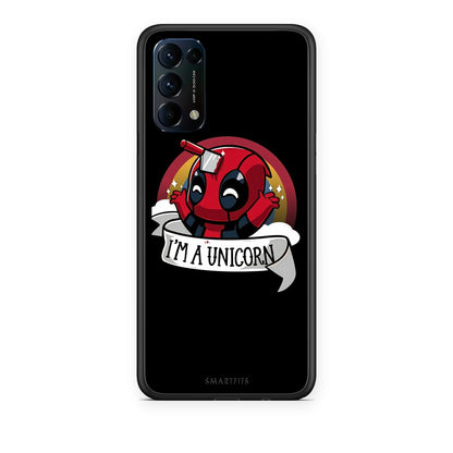 Θήκη Oppo Find X3 Lite / Reno 5 5G / Reno 5 4G Unicorn Deadpool από τη Smartfits με σχέδιο στο πίσω μέρος και μαύρο περίβλημα | Oppo Find X3 Lite / Reno 5 5G / Reno 5 4G Unicorn Deadpool case with colorful back and black bezels