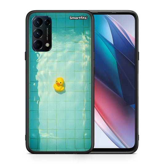 Θήκη Oppo Find X3 Lite / Reno 5 5G / Reno 5 4G Yellow Duck από τη Smartfits με σχέδιο στο πίσω μέρος και μαύρο περίβλημα | Oppo Find X3 Lite / Reno 5 5G / Reno 5 4G Yellow Duck case with colorful back and black bezels