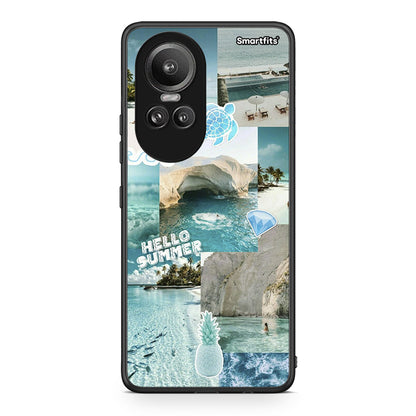 Oppo Reno10 Pro Aesthetic Summer Θήκη από τη Smartfits με σχέδιο στο πίσω μέρος και μαύρο περίβλημα | Smartphone case with colorful back and black bezels by Smartfits