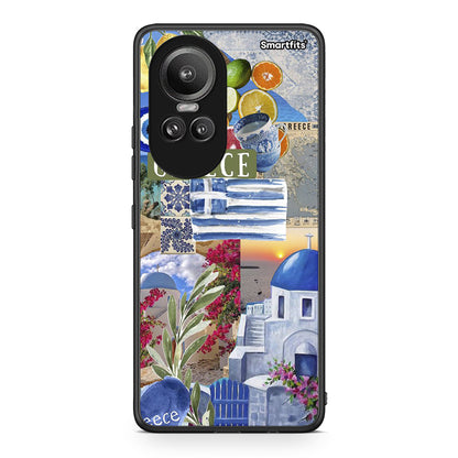 Oppo Reno10 Pro All Greek Θήκη από τη Smartfits με σχέδιο στο πίσω μέρος και μαύρο περίβλημα | Smartphone case with colorful back and black bezels by Smartfits