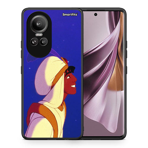 Θήκη Oppo Reno10 Pro Alladin And Jasmine Love 1 από τη Smartfits με σχέδιο στο πίσω μέρος και μαύρο περίβλημα | Oppo Reno10 Pro Alladin And Jasmine Love 1 case with colorful back and black bezels