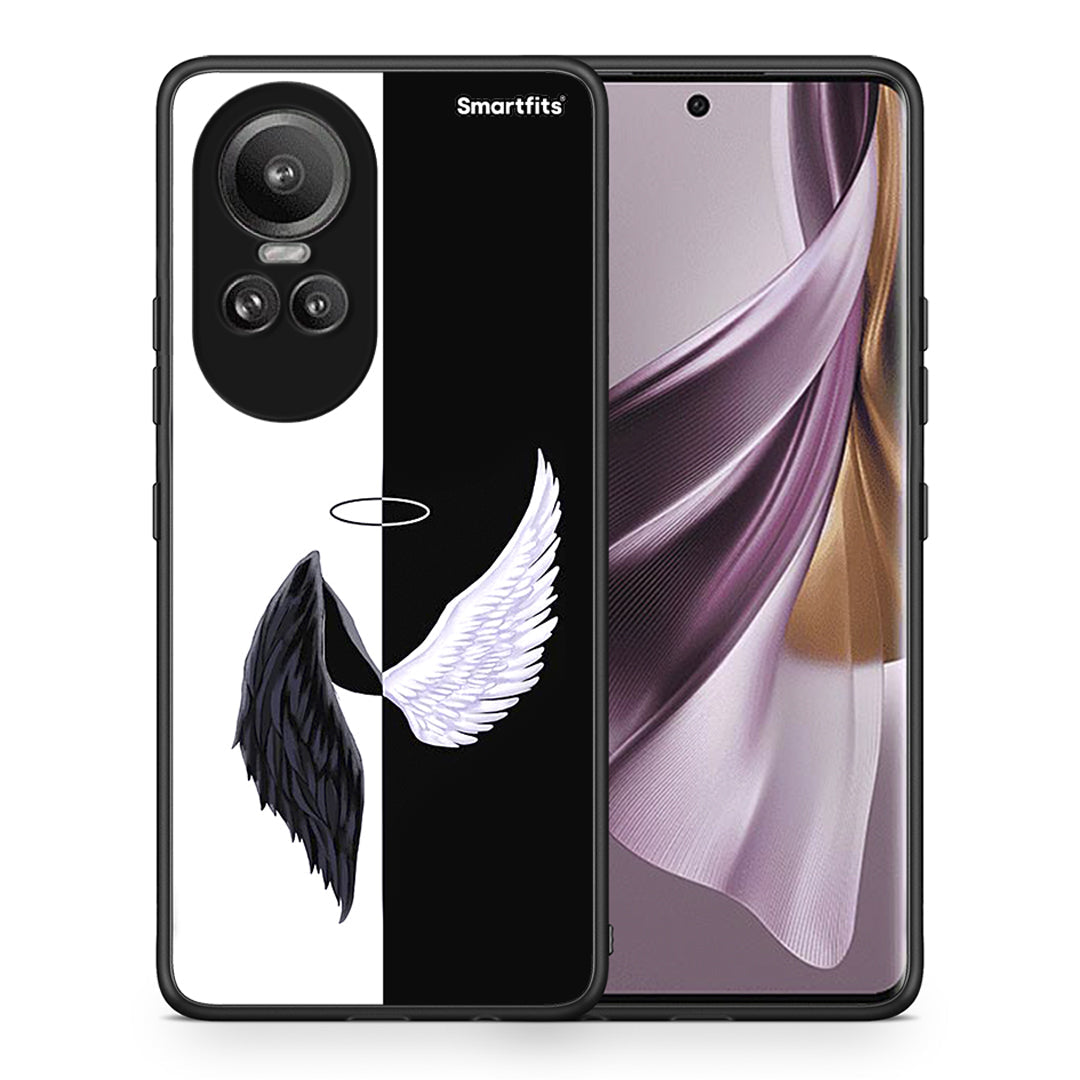 Θήκη Oppo Reno10 Pro Angels Demons από τη Smartfits με σχέδιο στο πίσω μέρος και μαύρο περίβλημα | Oppo Reno10 Pro Angels Demons case with colorful back and black bezels