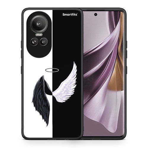 Θήκη Oppo Reno10 Pro Angels Demons από τη Smartfits με σχέδιο στο πίσω μέρος και μαύρο περίβλημα | Oppo Reno10 Pro Angels Demons case with colorful back and black bezels