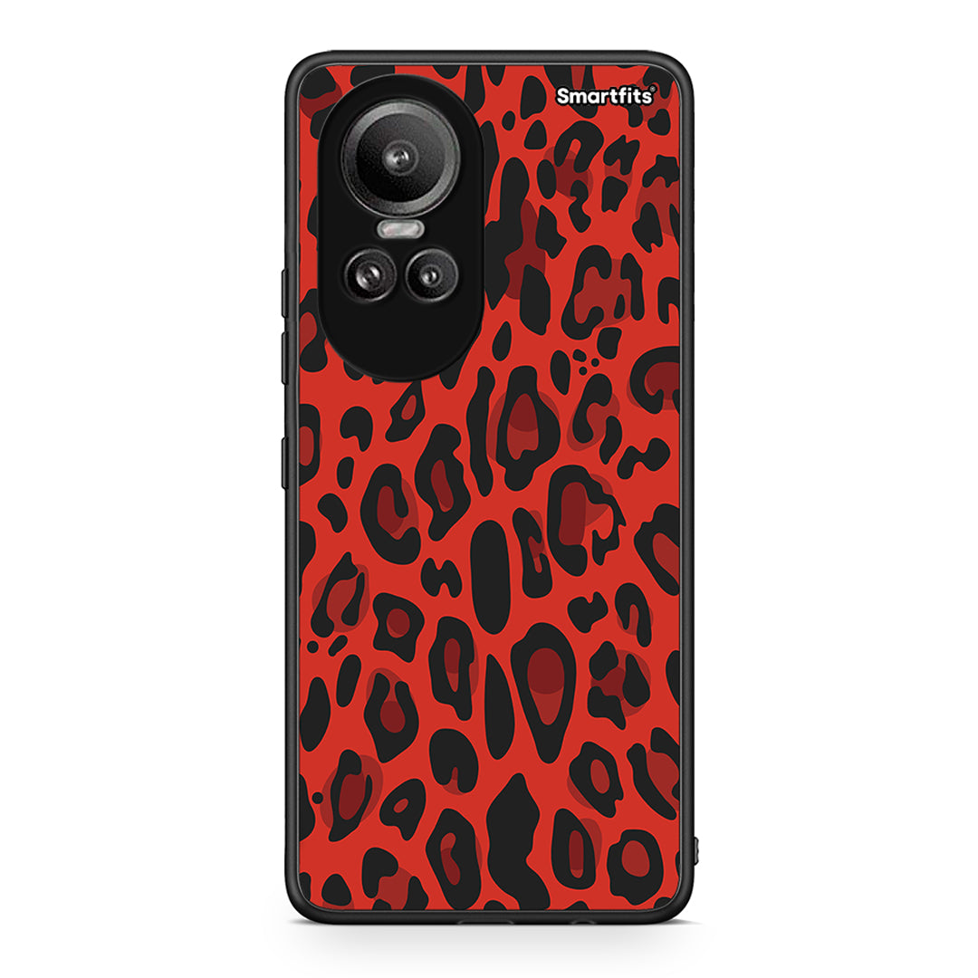 4 - Oppo Reno10 Pro Red Leopard Animal case, cover, bumper
