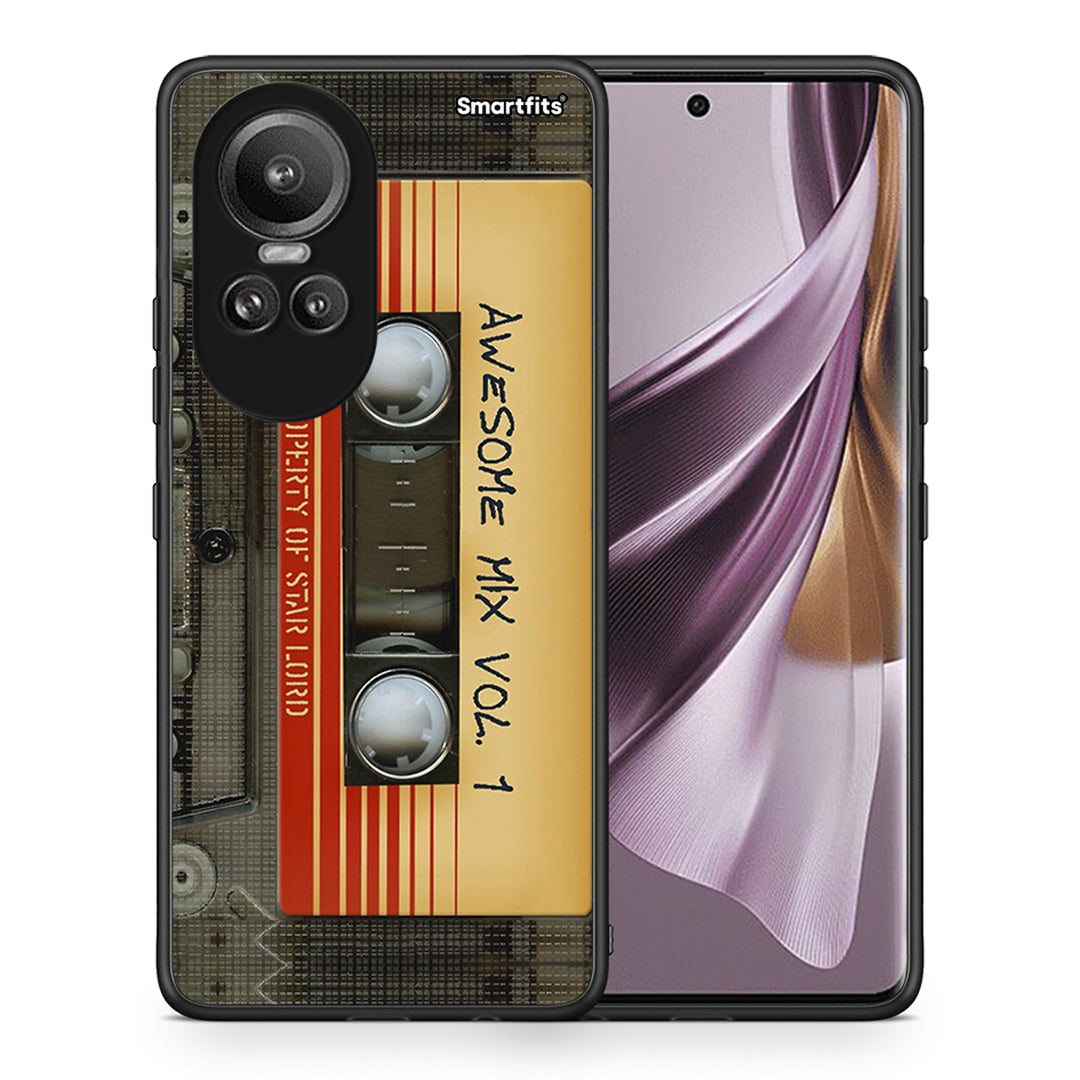 Θήκη Oppo Reno10 Pro Awesome Mix από τη Smartfits με σχέδιο στο πίσω μέρος και μαύρο περίβλημα | Oppo Reno10 Pro Awesome Mix case with colorful back and black bezels