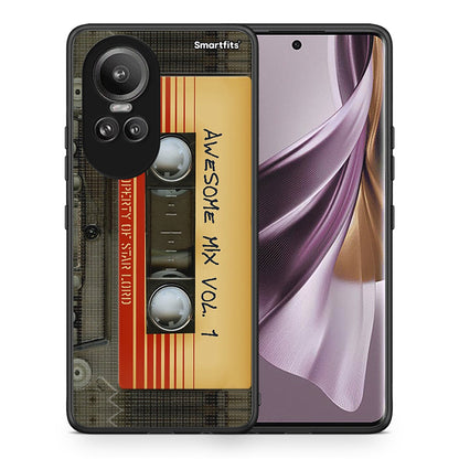 Θήκη Oppo Reno10 Pro Awesome Mix από τη Smartfits με σχέδιο στο πίσω μέρος και μαύρο περίβλημα | Oppo Reno10 Pro Awesome Mix case with colorful back and black bezels