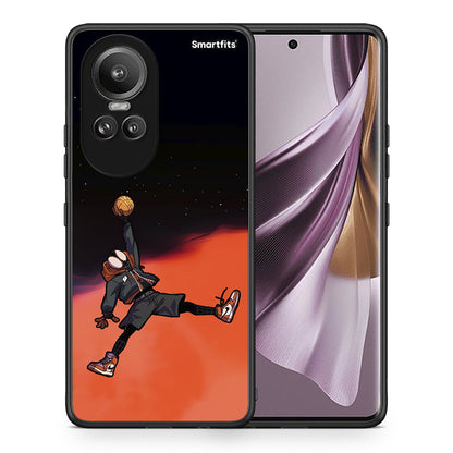 Θήκη Oppo Reno10 Pro Basketball Hero από τη Smartfits με σχέδιο στο πίσω μέρος και μαύρο περίβλημα | Oppo Reno10 Pro Basketball Hero case with colorful back and black bezels