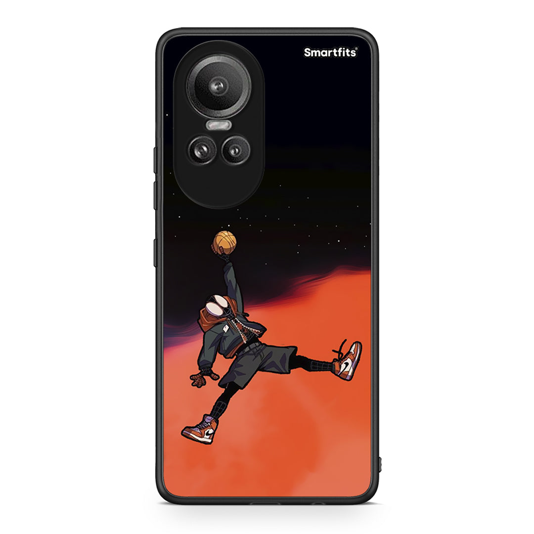 Oppo Reno10 Pro Basketball Hero θήκη από τη Smartfits με σχέδιο στο πίσω μέρος και μαύρο περίβλημα | Smartphone case with colorful back and black bezels by Smartfits