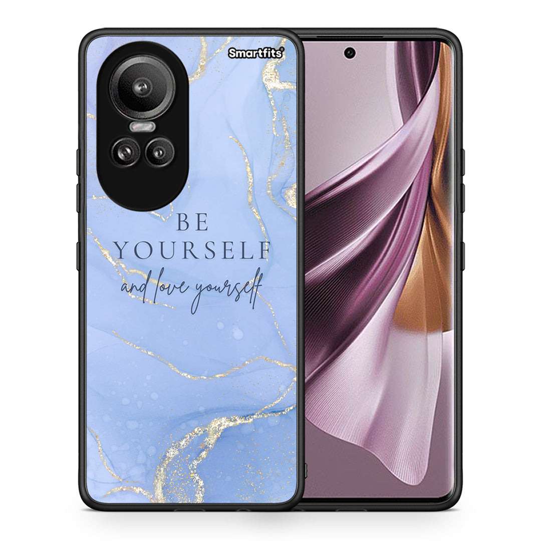 Θήκη Oppo Reno10 Pro Be Yourself από τη Smartfits με σχέδιο στο πίσω μέρος και μαύρο περίβλημα | Oppo Reno10 Pro Be Yourself case with colorful back and black bezels