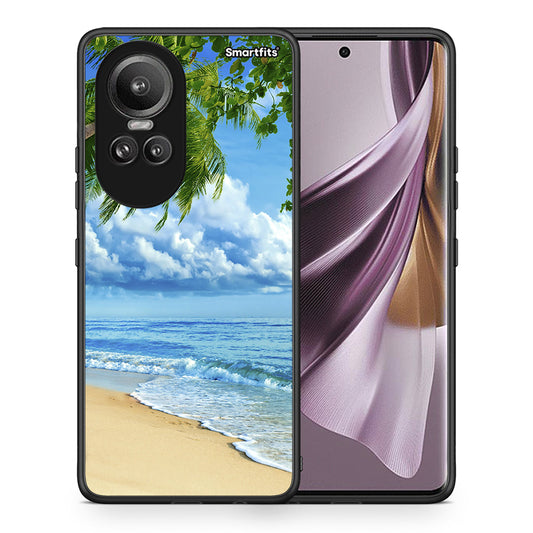 Θήκη Oppo Reno10 Pro Beautiful Beach από τη Smartfits με σχέδιο στο πίσω μέρος και μαύρο περίβλημα | Oppo Reno10 Pro Beautiful Beach case with colorful back and black bezels