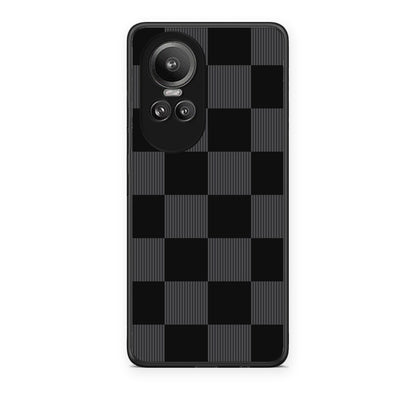 Θήκη Oppo Reno10 Pro Black and Charcoal Striped Checks από τη Smartfits με σχέδιο στο πίσω μέρος και μαύρο περίβλημα | Oppo Reno10 Pro Black and Charcoal Striped Checks case with colorful back and black bezels