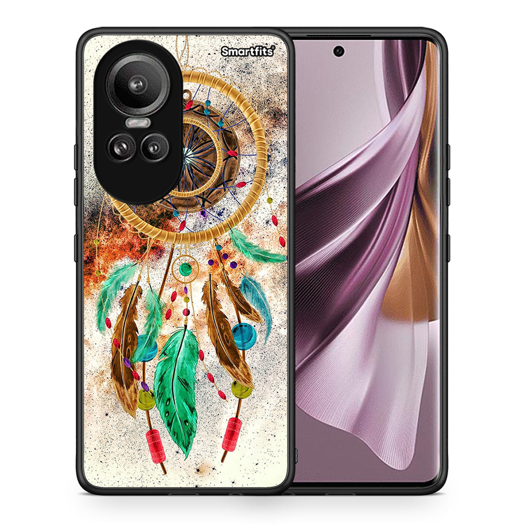 Θήκη Oppo Reno10 Pro DreamCatcher Boho από τη Smartfits με σχέδιο στο πίσω μέρος και μαύρο περίβλημα | Oppo Reno10 Pro DreamCatcher Boho case with colorful back and black bezels