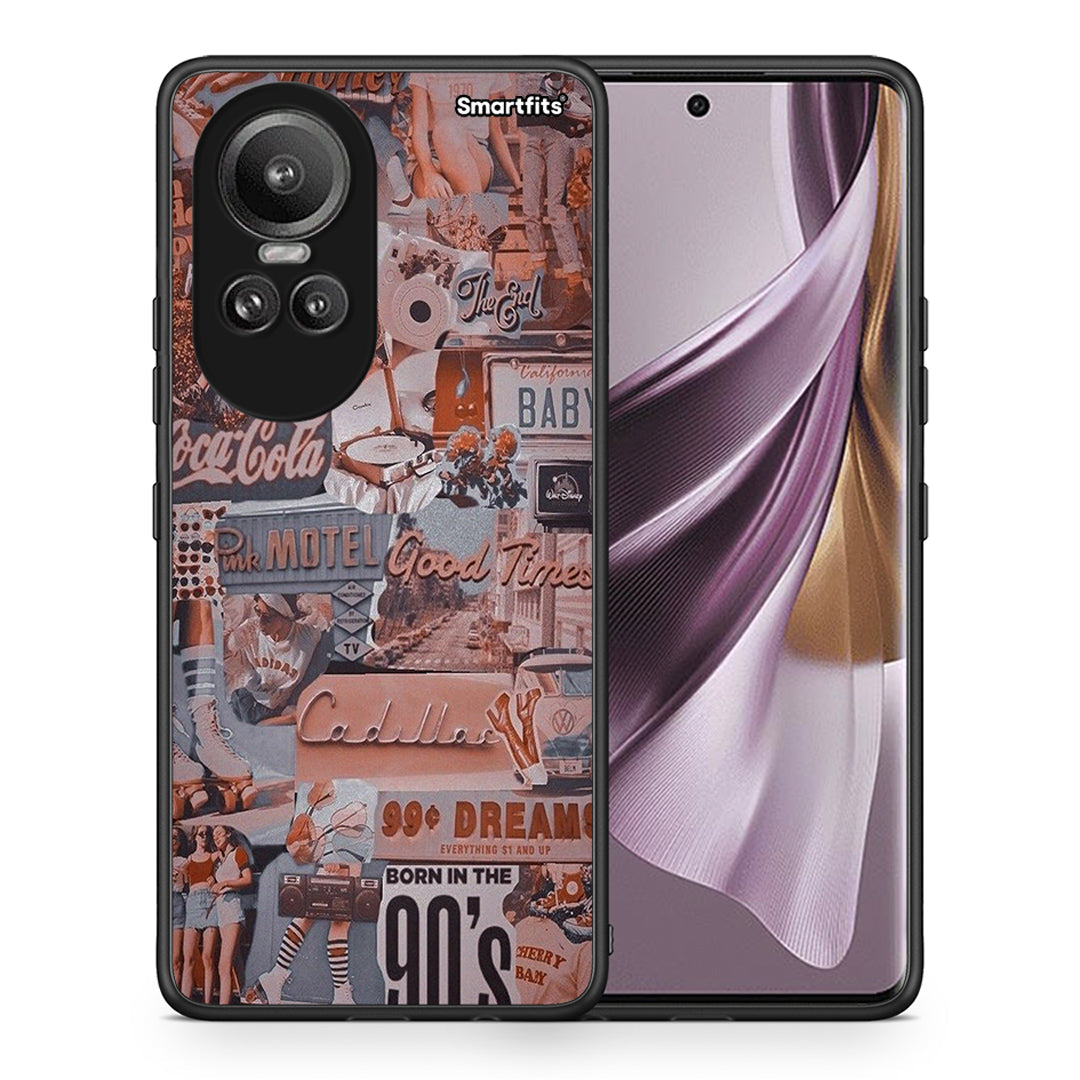Θήκη Oppo Reno10 Pro Born In 90s από τη Smartfits με σχέδιο στο πίσω μέρος και μαύρο περίβλημα | Oppo Reno10 Pro Born In 90s case with colorful back and black bezels