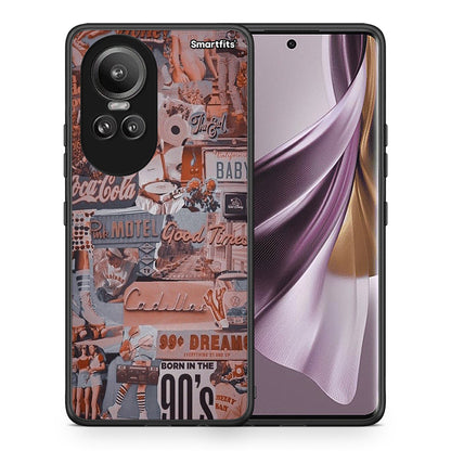 Θήκη Oppo Reno10 Pro Born In 90s από τη Smartfits με σχέδιο στο πίσω μέρος και μαύρο περίβλημα | Oppo Reno10 Pro Born In 90s case with colorful back and black bezels