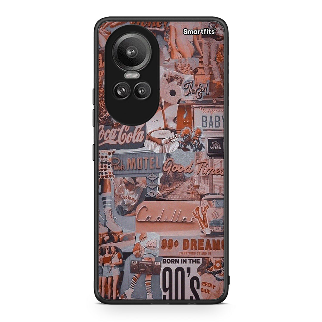 Oppo Reno10 Pro Born In 90s θήκη από τη Smartfits με σχέδιο στο πίσω μέρος και μαύρο περίβλημα | Smartphone case with colorful back and black bezels by Smartfits
