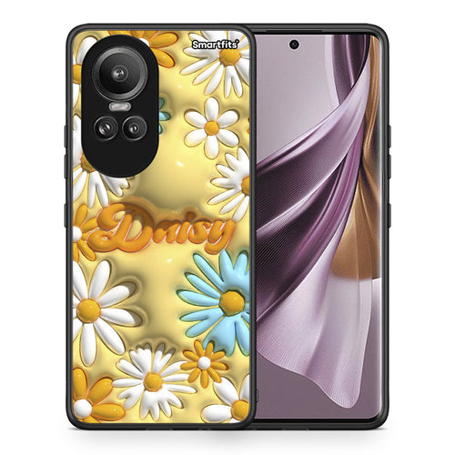 Θήκη Oppo Reno10 Pro Bubble Daisies από τη Smartfits με σχέδιο στο πίσω μέρος και μαύρο περίβλημα | Oppo Reno10 Pro Bubble Daisies case with colorful back and black bezels