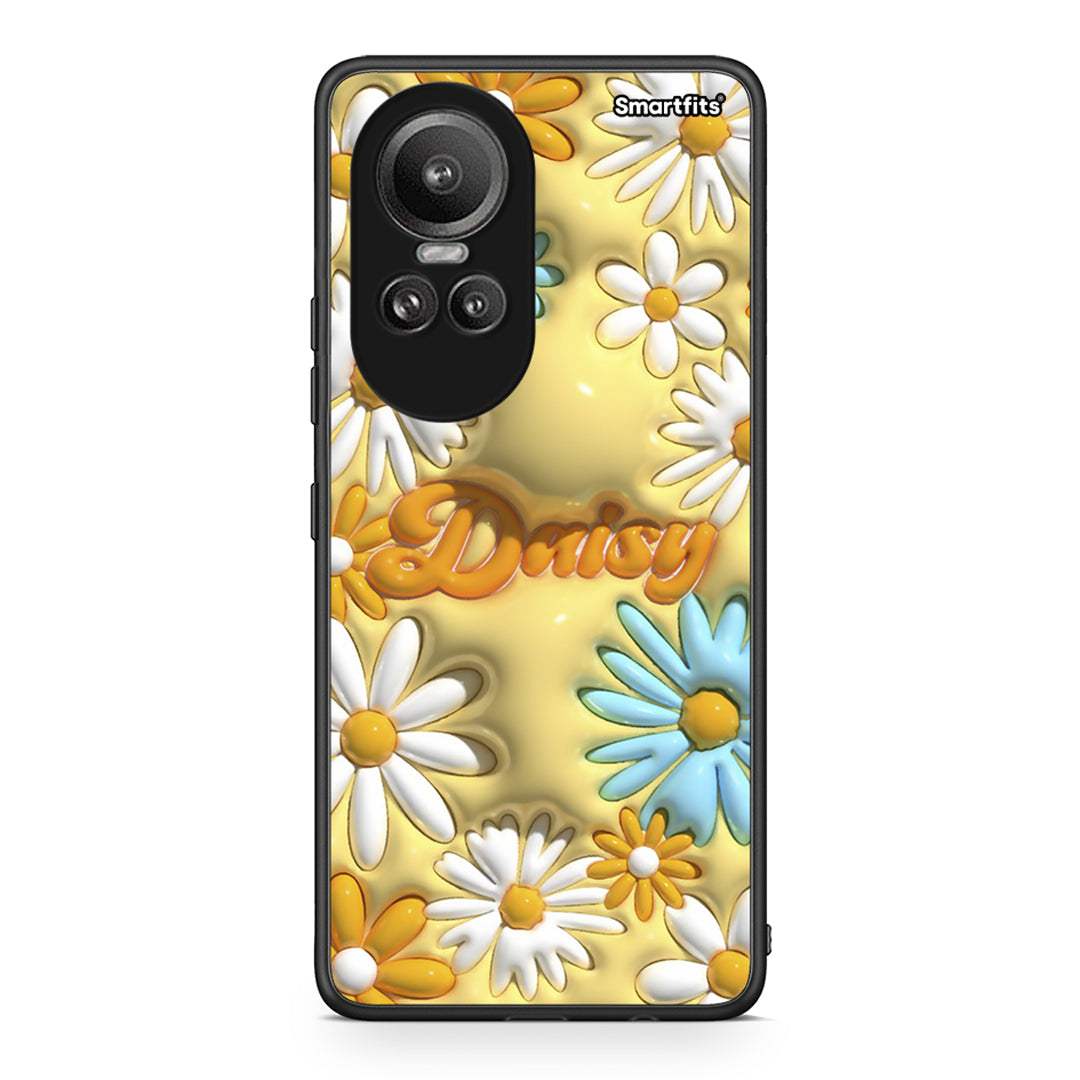 Oppo Reno10 Pro Bubble Daisies θήκη από τη Smartfits με σχέδιο στο πίσω μέρος και μαύρο περίβλημα | Smartphone case with colorful back and black bezels by Smartfits