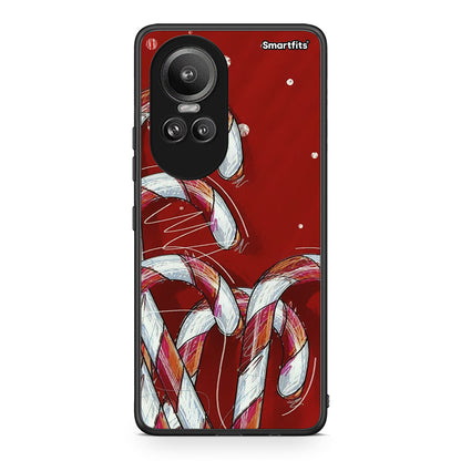 Oppo Reno10 Pro Candy Cane θήκη από τη Smartfits με σχέδιο στο πίσω μέρος και μαύρο περίβλημα | Smartphone case with colorful back and black bezels by Smartfits