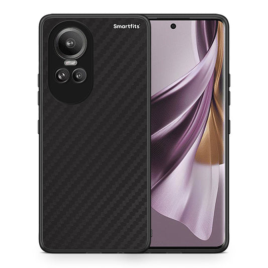 Θήκη Oppo Reno10 Pro Carbon Black από τη Smartfits με σχέδιο στο πίσω μέρος και μαύρο περίβλημα | Oppo Reno10 Pro Carbon Black case with colorful back and black bezels