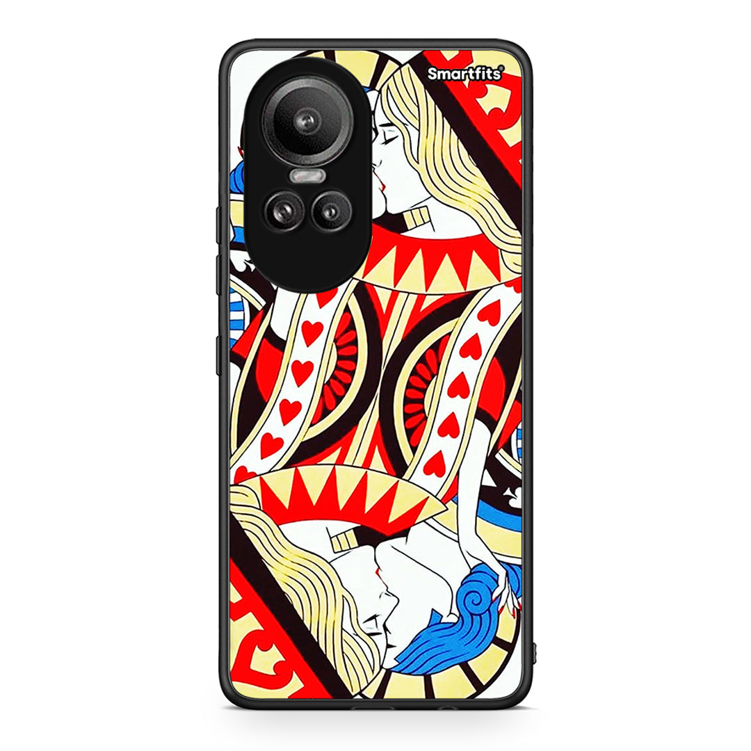 Oppo Reno10 Pro Card Love θήκη από τη Smartfits με σχέδιο στο πίσω μέρος και μαύρο περίβλημα | Smartphone case with colorful back and black bezels by Smartfits