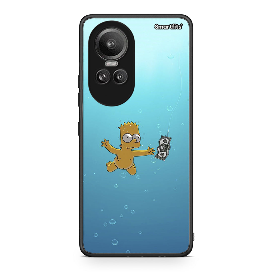 Oppo Reno10 Pro Chasing Money θήκη από τη Smartfits με σχέδιο στο πίσω μέρος και μαύρο περίβλημα | Smartphone case with colorful back and black bezels by Smartfits
