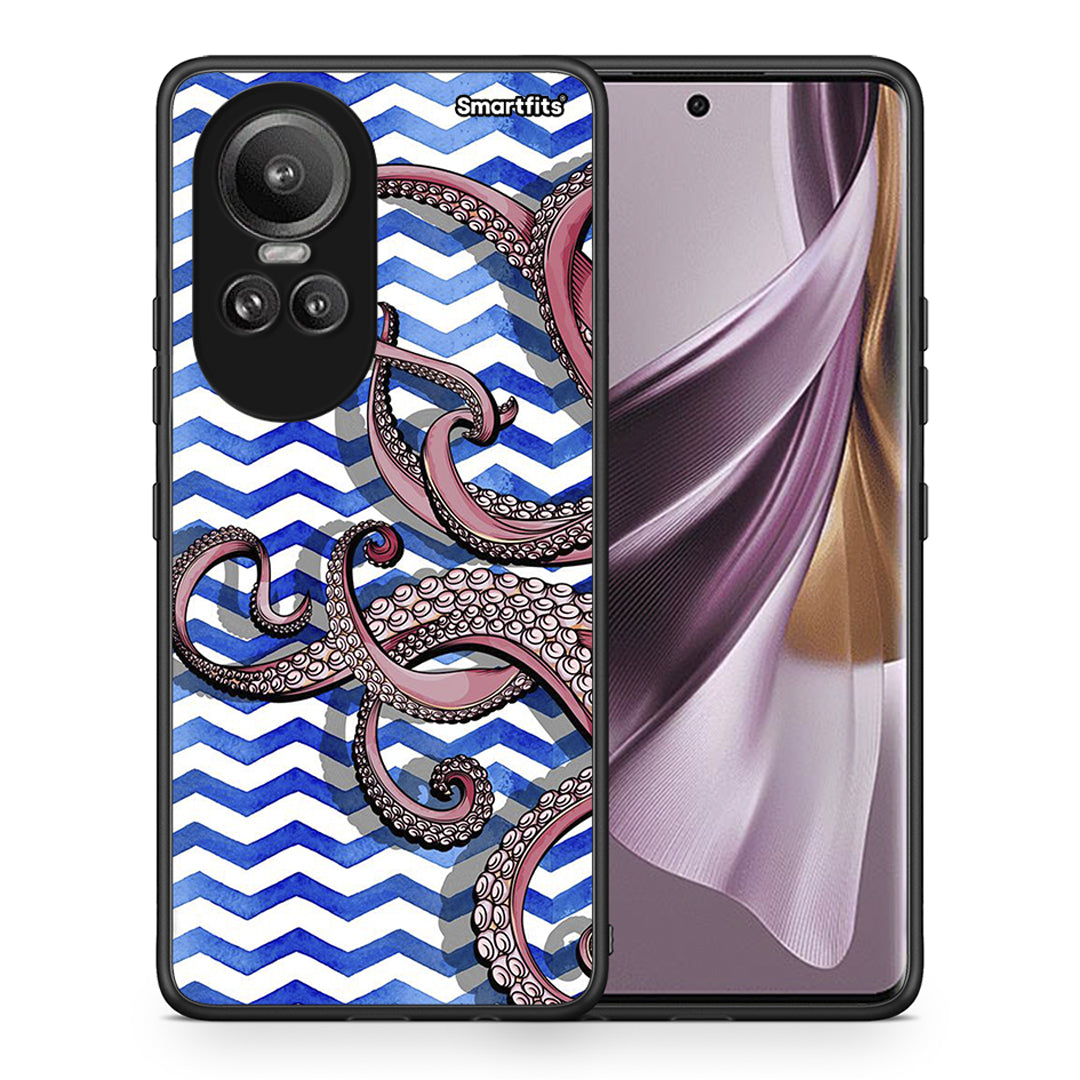 Θήκη Oppo Reno10 Pro Chevron Devilfish από τη Smartfits με σχέδιο στο πίσω μέρος και μαύρο περίβλημα | Oppo Reno10 Pro Chevron Devilfish case with colorful back and black bezels