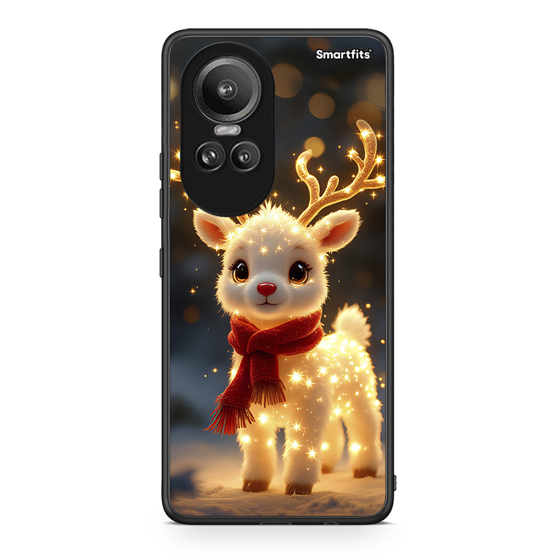 Oppo Reno10 Pro Christmas Cutie θήκη από τη Smartfits με σχέδιο στο πίσω μέρος και μαύρο περίβλημα | Smartphone case with colorful back and black bezels by Smartfits