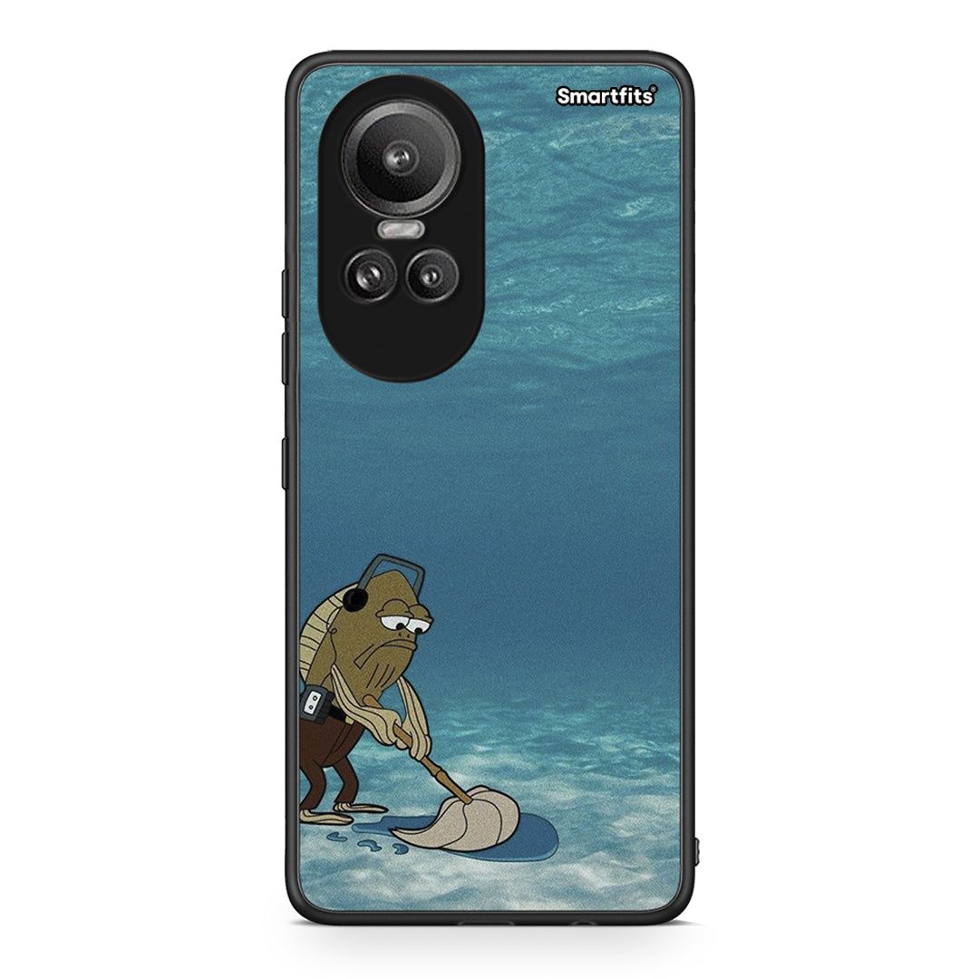 Oppo Reno10 Pro Clean The Ocean Θήκη από τη Smartfits με σχέδιο στο πίσω μέρος και μαύρο περίβλημα | Smartphone case with colorful back and black bezels by Smartfits