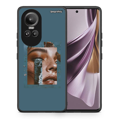 Θήκη Oppo Reno10 Pro Cry An Ocean από τη Smartfits με σχέδιο στο πίσω μέρος και μαύρο περίβλημα | Oppo Reno10 Pro Cry An Ocean case with colorful back and black bezels