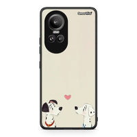 Thumbnail for Oppo Reno10 Pro Dalmatians Love θήκη από τη Smartfits με σχέδιο στο πίσω μέρος και μαύρο περίβλημα | Smartphone case with colorful back and black bezels by Smartfits