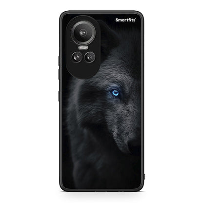 Oppo Reno10 Pro Dark Wolf θήκη από τη Smartfits με σχέδιο στο πίσω μέρος και μαύρο περίβλημα | Smartphone case with colorful back and black bezels by Smartfits