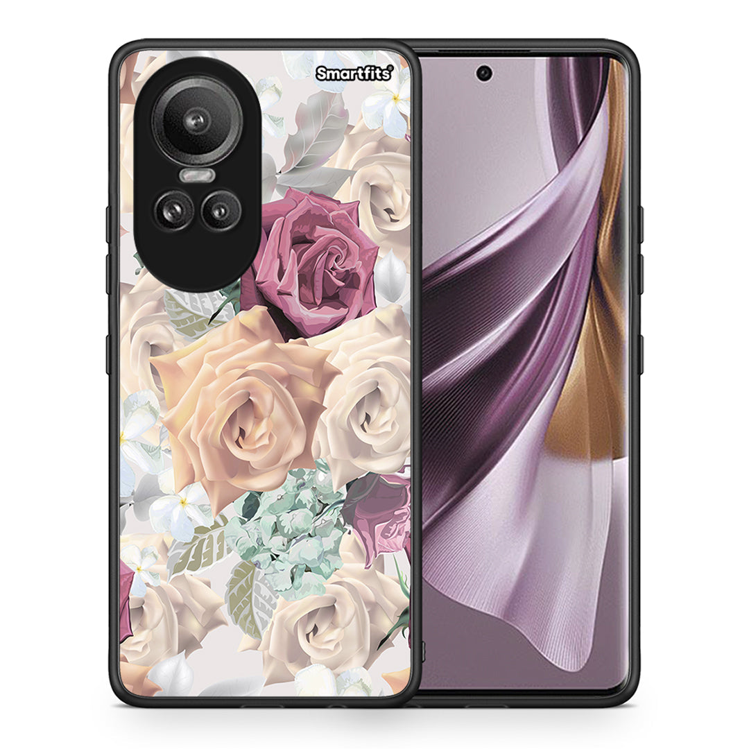 Θήκη Oppo Reno10 Pro Bouquet Floral από τη Smartfits με σχέδιο στο πίσω μέρος και μαύρο περίβλημα | Oppo Reno10 Pro Bouquet Floral case with colorful back and black bezels