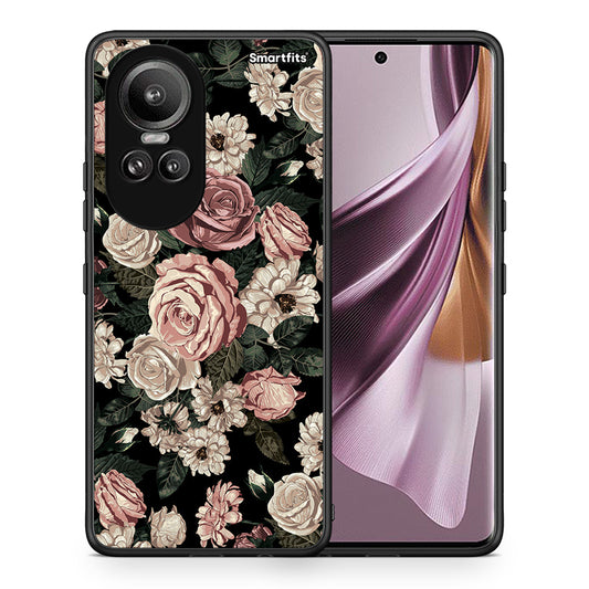 Θήκη Oppo Reno10 Pro Wild Roses Flower από τη Smartfits με σχέδιο στο πίσω μέρος και μαύρο περίβλημα | Oppo Reno10 Pro Wild Roses Flower case with colorful back and black bezels