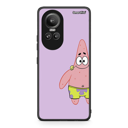 Oppo Reno10 Pro Friends Patrick θήκη από τη Smartfits με σχέδιο στο πίσω μέρος και μαύρο περίβλημα | Smartphone case with colorful back and black bezels by Smartfits