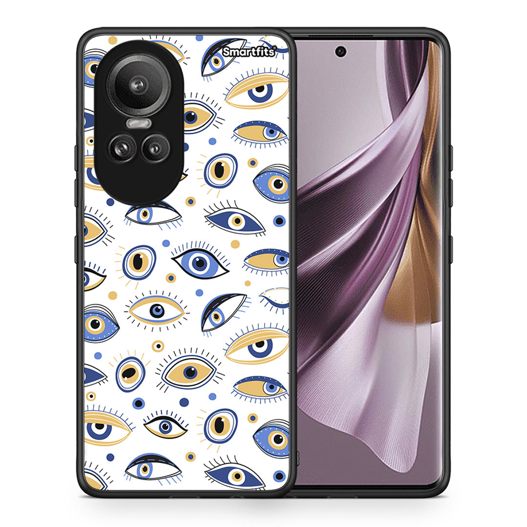 Θήκη Oppo Reno10 Pro Ftou Ftou από τη Smartfits με σχέδιο στο πίσω μέρος και μαύρο περίβλημα | Oppo Reno10 Pro Ftou Ftou case with colorful back and black bezels