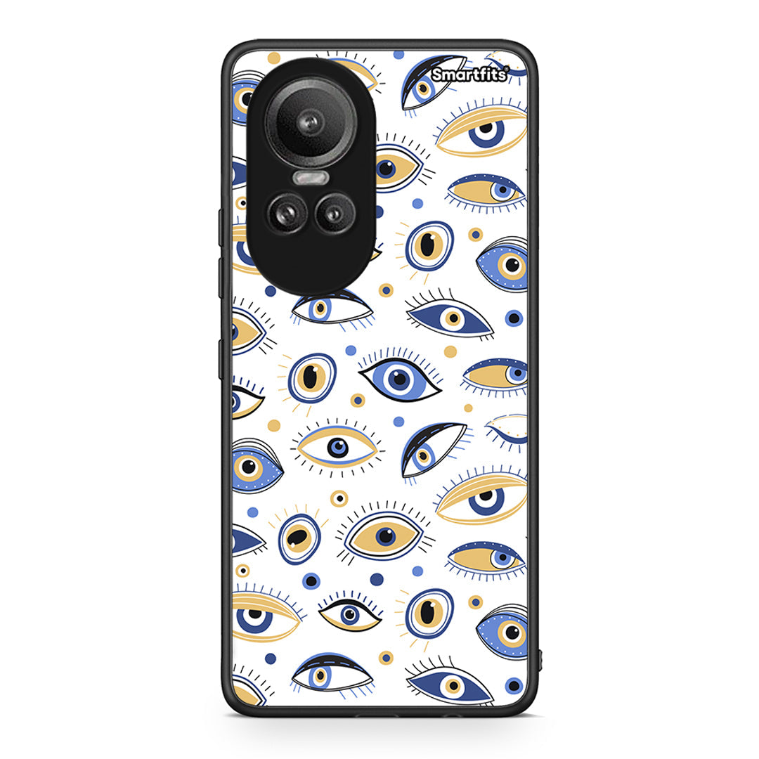 Oppo Reno10 Pro Ftou Ftou θήκη από τη Smartfits με σχέδιο στο πίσω μέρος και μαύρο περίβλημα | Smartphone case with colorful back and black bezels by Smartfits