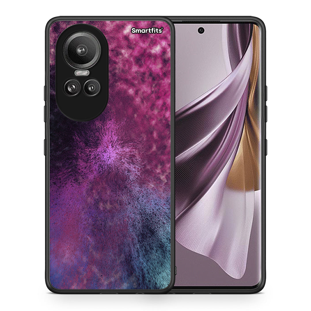 Θήκη Oppo Reno10 Pro Aurora Galaxy από τη Smartfits με σχέδιο στο πίσω μέρος και μαύρο περίβλημα | Oppo Reno10 Pro Aurora Galaxy case with colorful back and black bezels