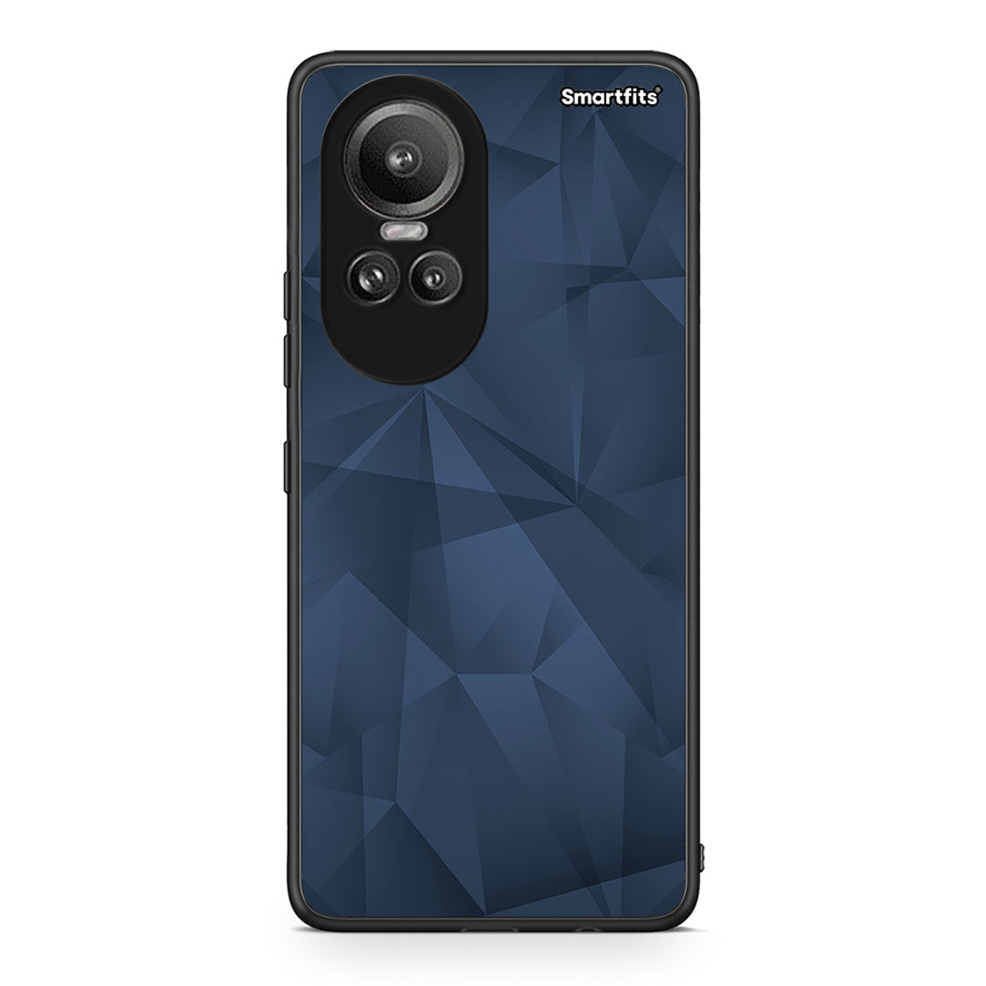 39 - Oppo Reno10 Pro Blue Abstract Geometric case, cover, bumper