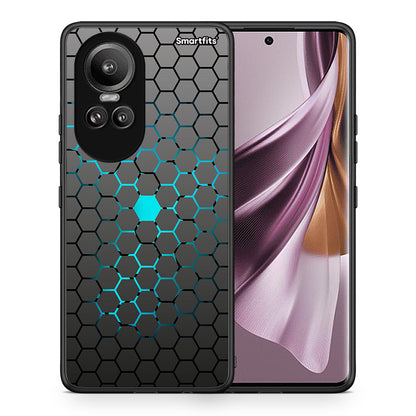 Θήκη Oppo Reno10 Pro Hexagonal Geometric από τη Smartfits με σχέδιο στο πίσω μέρος και μαύρο περίβλημα | Oppo Reno10 Pro Hexagonal Geometric case with colorful back and black bezels