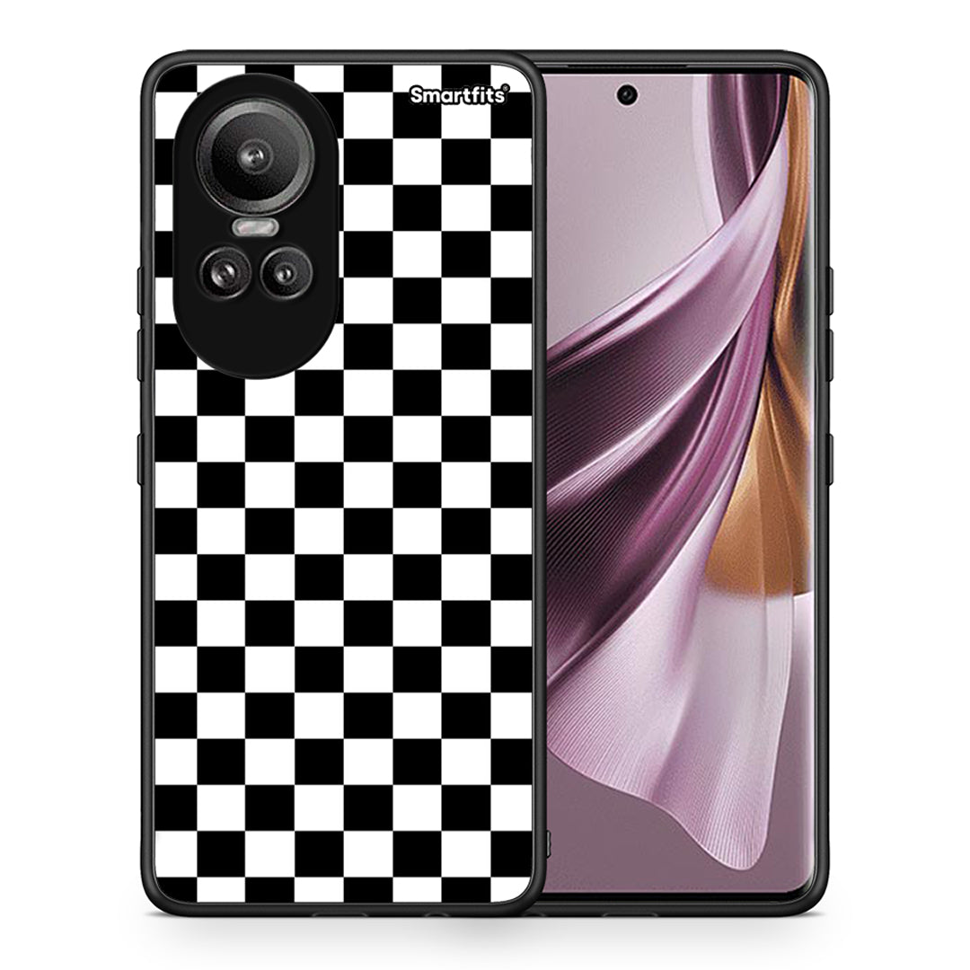 Θήκη Oppo Reno10 Pro Squares Geometric από τη Smartfits με σχέδιο στο πίσω μέρος και μαύρο περίβλημα | Oppo Reno10 Pro Squares Geometric case with colorful back and black bezels