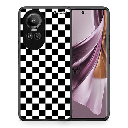 Θήκη Oppo Reno10 Pro Squares Geometric από τη Smartfits με σχέδιο στο πίσω μέρος και μαύρο περίβλημα | Oppo Reno10 Pro Squares Geometric case with colorful back and black bezels