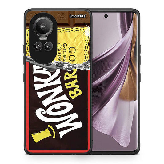 Θήκη Oppo Reno10 Pro Golden Ticket από τη Smartfits με σχέδιο στο πίσω μέρος και μαύρο περίβλημα | Oppo Reno10 Pro Golden Ticket case with colorful back and black bezels