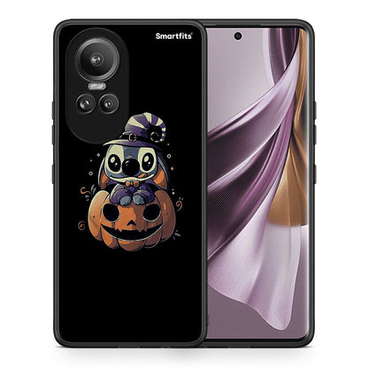 Θήκη Oppo Reno10 Pro Halloween Stitch από τη Smartfits με σχέδιο στο πίσω μέρος και μαύρο περίβλημα | Oppo Reno10 Pro Halloween Stitch case with colorful back and black bezels
