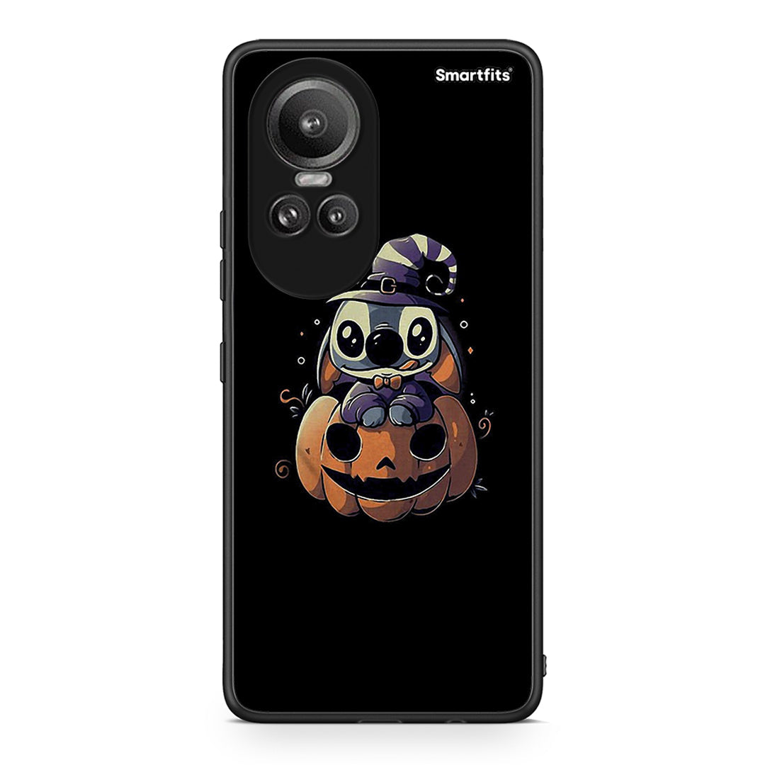 Oppo Reno10 Pro Halloween Stitch θήκη από τη Smartfits με σχέδιο στο πίσω μέρος και μαύρο περίβλημα | Smartphone case with colorful back and black bezels by Smartfits