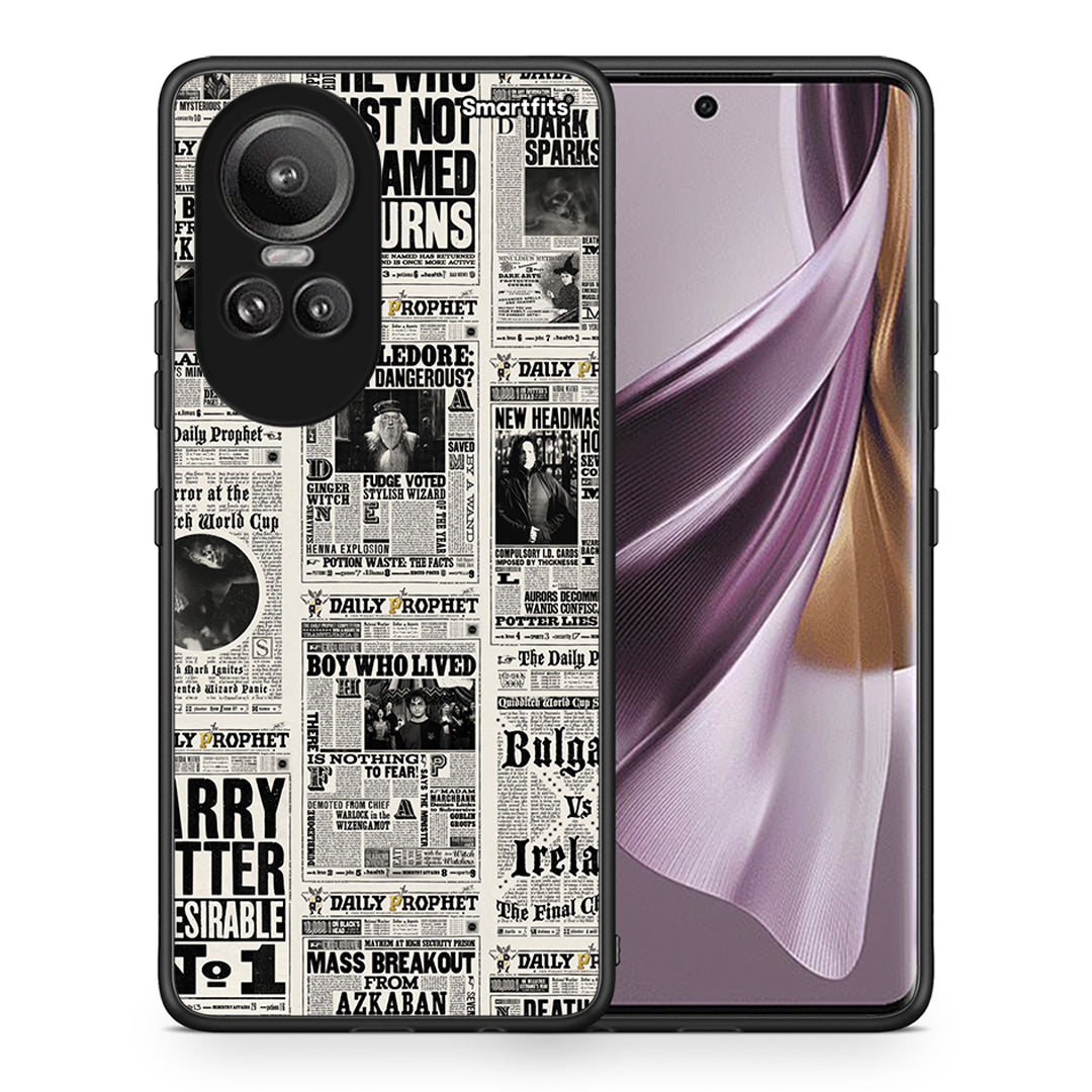 Θήκη Oppo Reno10 Pro Harry Paper από τη Smartfits με σχέδιο στο πίσω μέρος και μαύρο περίβλημα | Oppo Reno10 Pro Harry Paper case with colorful back and black bezels