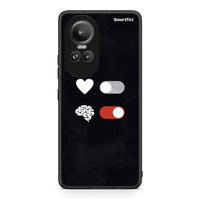 Thumbnail for Oppo Reno10 Pro Heart Vs Brain Θήκη Αγίου Βαλεντίνου από τη Smartfits με σχέδιο στο πίσω μέρος και μαύρο περίβλημα | Smartphone case with colorful back and black bezels by Smartfits