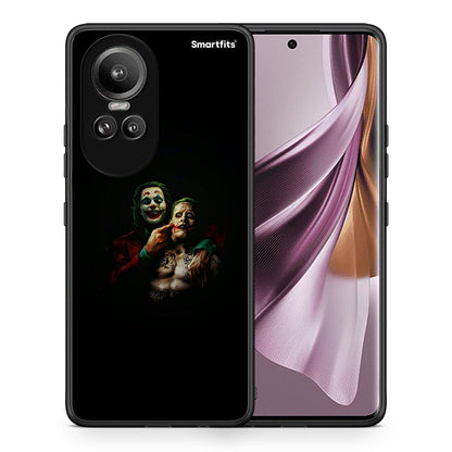 Θήκη Oppo Reno10 Pro Clown Hero από τη Smartfits με σχέδιο στο πίσω μέρος και μαύρο περίβλημα | Oppo Reno10 Pro Clown Hero case with colorful back and black bezels