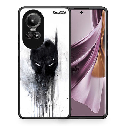 Θήκη Oppo Reno10 Pro Paint Bat Hero από τη Smartfits με σχέδιο στο πίσω μέρος και μαύρο περίβλημα | Oppo Reno10 Pro Paint Bat Hero case with colorful back and black bezels
